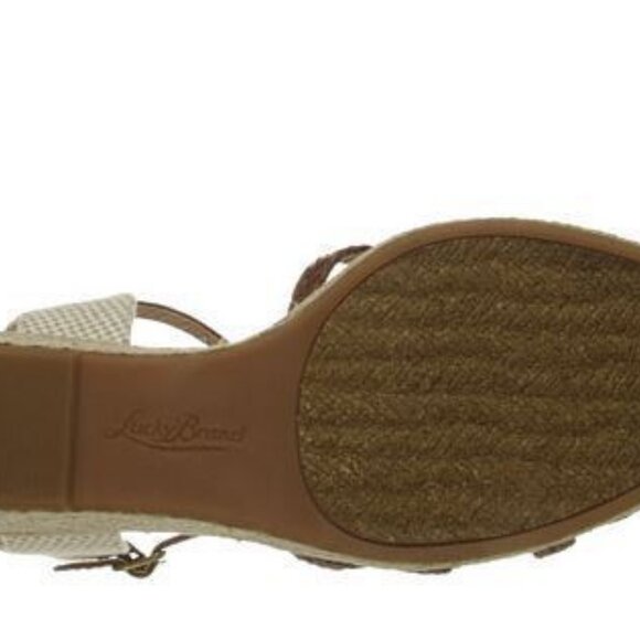 *SALE* Lucky Brand Kalley2 Womens Dark Almond Wedge Sandal 5.5M - 1511 - Picture 3 of 6
